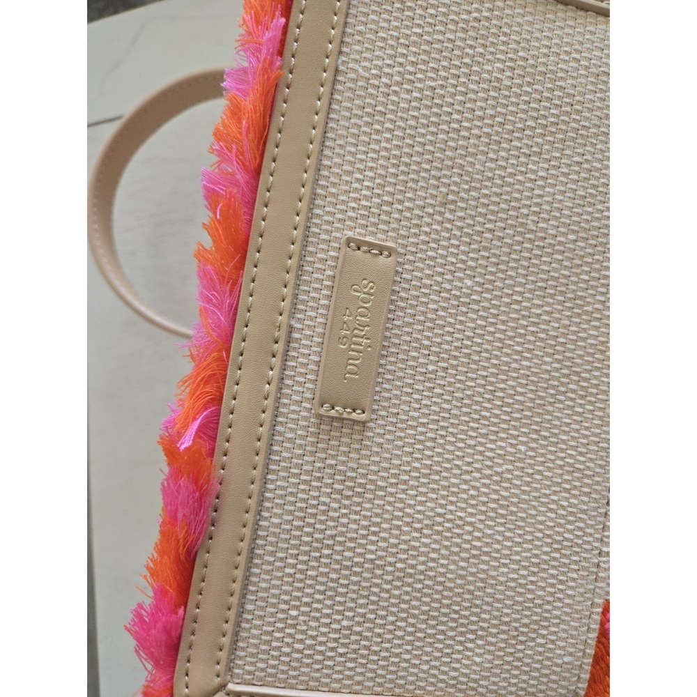 Spartina 449 Bag Crossbody Purse Colorful Adj Strap Fun Floral Woven Embroidery - Picture 9 of 16